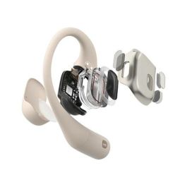 Shokz OpenFit Auriculares Inalámbricos Beige IP54 para Llamadas/Música/Deporte/Uso Diario Bluetooth 5.2
