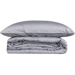 Juego de Cama MEN8681875218565 - 100% Algodón Satén - Funda Nórdica 220x240 cm + 2 Fundas Almohada 60x60 cm - Gris Juego de Cama MEN8681875218565 - 100% Algodón Satén - Funda Nórdica 220x240 cm + 2 Fundas Almohada 60x60 cm - Gris