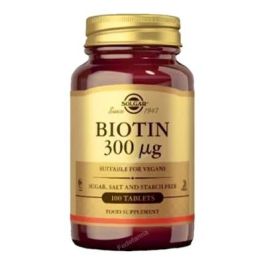 SOLGAR Biotina 300 mcg Comprimidos - Ayuda al Mantenimiento del Sistema Nervioso - 100 Comprimidos Precio: 14.5899996. SKU: S0582053