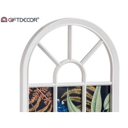 Giftdecor Portafotos Multiple Ventana Blanco 34.5x2.5x69.5 cm (Set de 6)