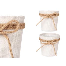 Macetero Tela Con Lazo 10X10Cm Blanco Ibergarden (24 Unidades) Precio: 39.49999988. SKU: B1E9PF3HGS