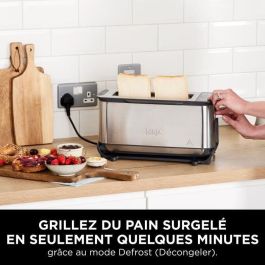 Ninja ST202EU Tostadora 3 en 1 con Parrilla y Sandwichera Foodi, 7 niveles de tostado, para Panini, Bagels y Pizza