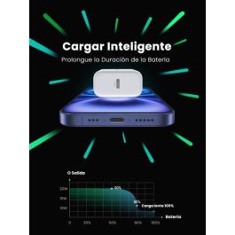Ugreen 60450 Cargador Rápido USB-C 20W Power Delivery 3.0 Quick Charge 4+ para iPhone 16/15/14/13, Samsung Galaxy S23/S22