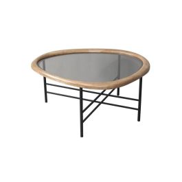 Mesa Centro Loft DKD Home Decor Negro Natural 81 x 38 x 76 cm