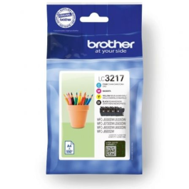 BROTHER Pack de 4 cartuchos de tinta negro, cian, magenta y amarillo LC3217VAL para MFCJ5330, MFCJ65 Precio: 64.79000055. SKU: B193GYXRF6