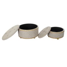 Descalzadora Scandi DKD Home Decor Beige 80 x 43 x 80 cm Set de 2