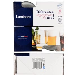 Set 4 Vasos Altos Vidrio Sidra Luminarc 50 cL