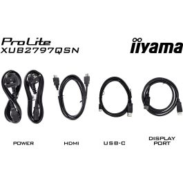 Iiyama ProLite XUB2797QSN-B2 Monitor IPS 27" 2K Ultra HD, USB-C, 65W, Altavoces, Negro