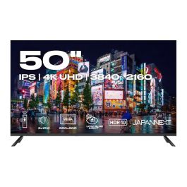 JAPANNEXT JN-IPS500UHD60F - Monitor 4K Ultra HD 50" (127 cm) 3840x2160 IPS 60Hz HDR Altavoces HDMI DisplayPort USB WLAN Negro