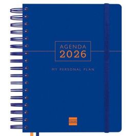 Finocam Tempus 4º-155x217 mm Agenda Espiral 1 Día Página 2026 Tapa Extradura PP Azul con Goma Elástica Precio: 16.68999948. SKU: B16FC3SYFP