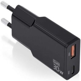 AISENS - CARGADOR GaN ULTRA DELGADO 30W, 1xUSB-C PD3.0 QC4.0, 1xUSB-A QC3.0, NEGRO Precio: 7.49999987. SKU: B1BXPD4CSW