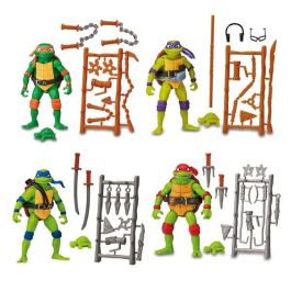 Famosa Tortugas Ninja Movie Figura Básica 7 cm Totalmente Articulada Incluye Accesorio de Lucha
