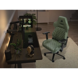 Corsair Silla Gaming TC500 LUXE Asiento Acolchado Verde CF-9010068-WW 120kg 180cm Respaldo Ajustable 160 Grados Marco Acero