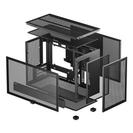 Deepcool Caja Ordenador Gaming Micro Torre CH260, Compatible con Radiadores 360mm, Ventiladores Múltiples, Vidrio Templado, Negro