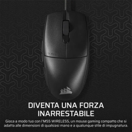 Corsair Ratón Gaming M55 Wired, 16.000 DPI, Ergonómico, Retroiluminación RGB, COR1725844600629