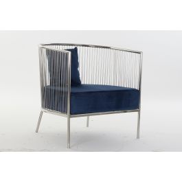 Butaca Moderno DKD Home Decor Azul Marino 69 x 70 x 66 cm