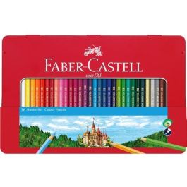 Faber-Castell Ecolápices de colores, alta calidad, 36 colores surtidos, forma hexagonal, mina protegida SV, estuche de metal Precio: 17.95000031. SKU: B1GGDTG8XQ