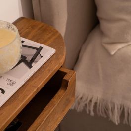 Mesita Flotante Miel Madera de Mango 50 X 20 X 13 cm