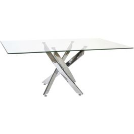 Mesa de Comedor DKD Home Decor Transparente Metal Cristal 150 x 90 x 75 cm Precio: 178.49999981. SKU: B19L8V643E