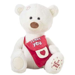 Peluche oso blanco mensajero 55cm. Peluche oso blanco mensajero 55cm.