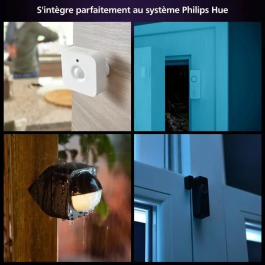 Philips Hue AAAAQ79290 Cámara de Seguridad Exterior Interior HD 1080P Con Cable Control App Color Negro