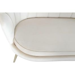 DKD Home Decor Sofá Glam de Salón Colección Layn blue - Diseño Moderno en Crema, Poliéster y Metal - Medidas 130 x 77 x 83 cm DKD Home Decor Sofá Glam de Salón Colección Layn blue - Diseño Moderno en Crema, Poliéster y Metal - Medidas 130 x 77 x 83 cm