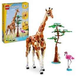 LEGO 31150 Creator 3en1 Safari Animales Salvajes, Juguete con Figuras de Animales, Jirafa, Gacelas y León