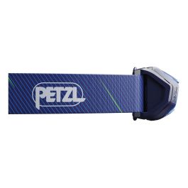 Petzl TIKKA Linterna LED frontal con cinta para cabeza, Azul, 350 lm, 3 niveles, estroboscopio, IPX4, incluye 3 pilas AAA
