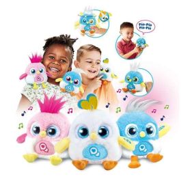 Peluche interactivo lolibirds lolito azul con voz y grabadora. 17,5x11,6x19,1 cm