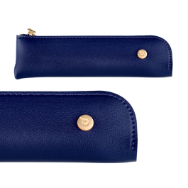 Belius Soiree Boligrafo y Estuche Color Azul Marino y Dorado Tinta Azul Punta 0,8 mm en Caja de Diseño Art Deco Elegante