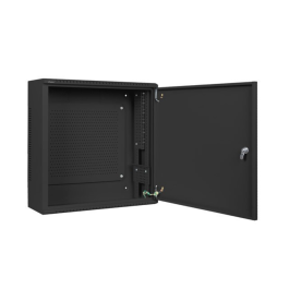 Lanberg WAF1-5203-06-00B Armario Rack 6U Bastidor de Pared con Capacidad de 60 kg, Protección IP20 y Bloqueo, Color Negro