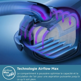 Philips Aspiradora con Bolsa XD3100/06 900 W 79 dB Púrpura