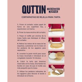 Quttin Cortador de Masa para Pastel Celosía Redondo 30.2 cm x 34 cm x 2 cm (6 Unidades)