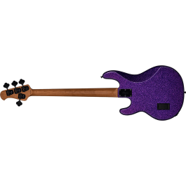 Sterling StingRay Ray34 Rm/R - Bajo Eléctrico Purple Sparkle con EQ 3 bandas y pastillas Alnico Humbucking