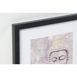 DKD Home Decor Set de 4 Cuadros Decorativos Orientales Estilo Buda Beige de Madera y PS 45x35x2 cm (Unidades Surtidas al Azar)