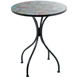 Conjunto de Mesa con 2 Sillas Alexandra House Living Multicolor 60 x 71 x 60 cm Mosaico