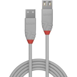 LINDY 36715 Cable USB A Macho a USB A Hembra, USB 2.0, 5 metros, Gris