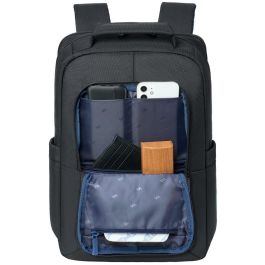 Rivacase 8425 Mochila ECO para MacBook Pro 16 y Portátiles 14" - Negro, Tela/Neopreno/Poliéster con Protección