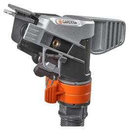 Gardena Aspersor Trineo Giratorio Premium, Construcción Metal y Plástico de Calidad, Riego 75-490 m²