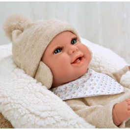 Muñecas Arias Muñeca Elegance 35 cm Babyto Beige con Manta (Muñeco de Peso) Español