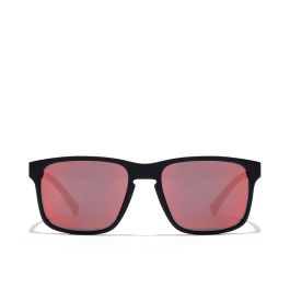 Hawkers Gafas de Sol PEAK Negro, Montura Nylon, Cristal Rubí Iridiscentes Espejadas, Filtro UV400 Unisex