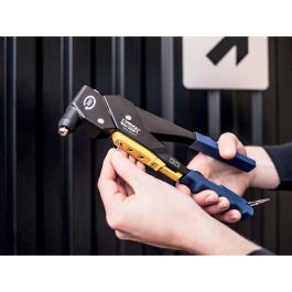 Rapid Remachadora Manual RP60 Cabezal Giratorio Multiherramienta con Boquilla Múltiple y Cabezal 360º para Espacios Ajustados