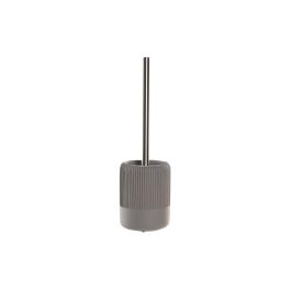 DKD Home Decor Escobillero Scandi Gris de Cemento e Inox 11 x 36.5 x 11 cm