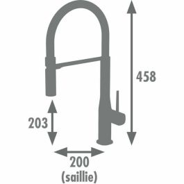 Edouard Rousseau EDO3047404061029 Mezclador de Cocina ILO Douchette Cromo/Negro