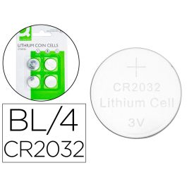 Q-connect Pila Boton Litio CR2032 3V Blister 4 Unidades Precio: 2.50000036. SKU: B1A46LZG5D