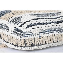 DKD Home Decor Cojín Suelo Otric Boho de Poliéster Negro Blanco a Rayas 60x60x25 cm DKD Home Decor Cojín Suelo Otric Boho de Poliéster Negro Blanco a Rayas 60x60x25 cm