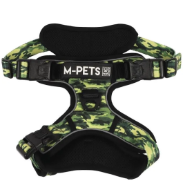 M Pets Arnés Senderismo Camuflaje M Tejido Acolchado Clip Seguridad Asa Correa Trasera Delantera MPE6953182740575