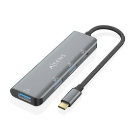 AISENS - HUB USB 3.2 GEN1 5G USB-C, USB-C/M-1xUSB-C/H-3xUSB-A/H, GRIS, 15CM Precio: 8.59000054. SKU: B1KNRBVGEQ