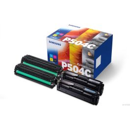 HP CLT-P504C SU400A Tóner Original 4-pack: Negro, Cian, Magenta, Amarillo (2500/1800 páginas) para Samsung