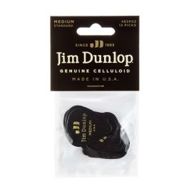 Dunlop Pack 72 Púas Guitarra Genuine Celluloid Classic Negra - Dureza Medium